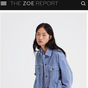 Vintage GAP corduroy stretch baby blue jean jacket